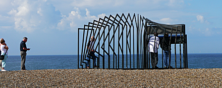 Sculpture at Cley beach